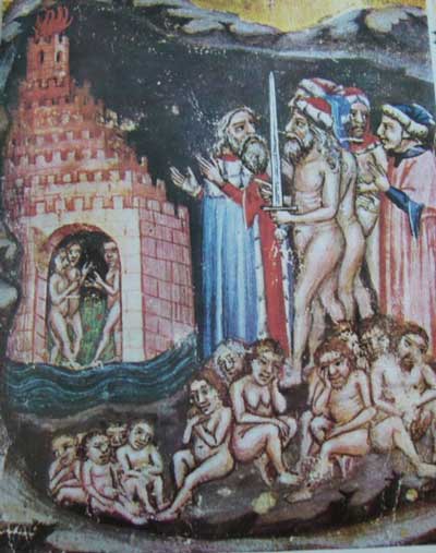 但丁神曲第八层罪恶之囊详图——中世纪版画