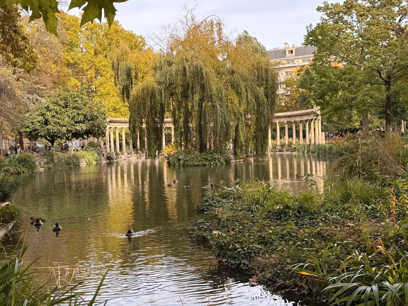 秋日蒙梭公园水景